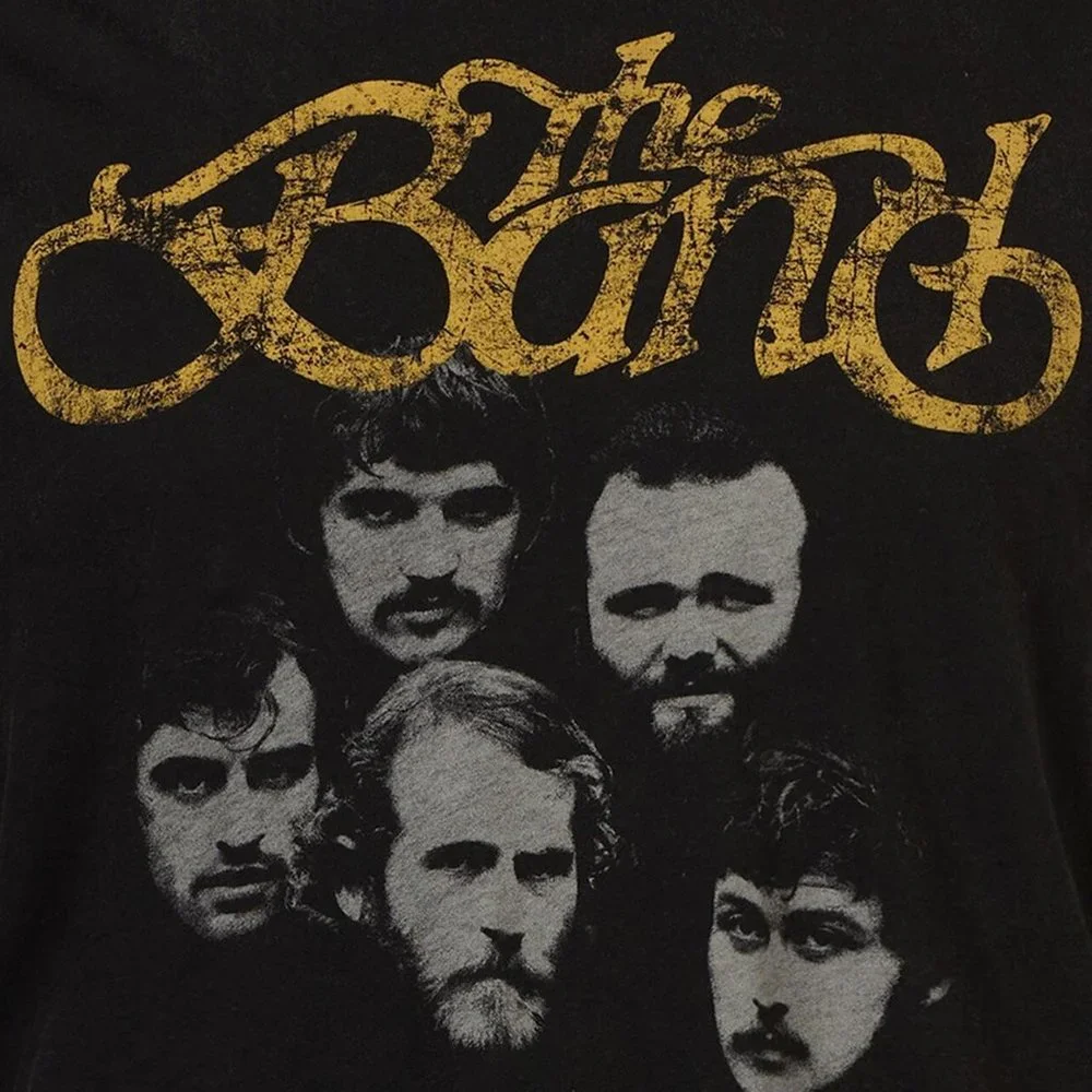 John Varvatos Men's The Band Group Retro Classic Rock Graphic Crew T-Shirt Black - Picture 2 of 6